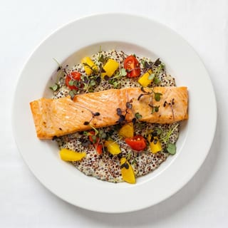 Salmon in Quinoa Sauce