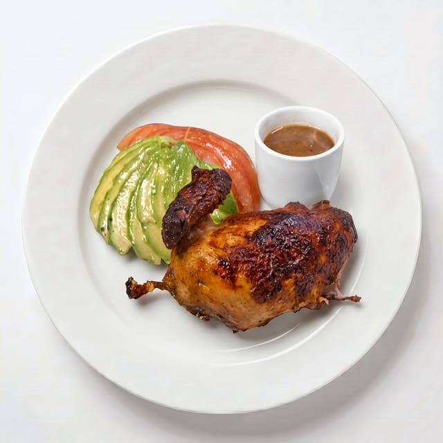 Quarter Roasted Chicken with Vegetables.